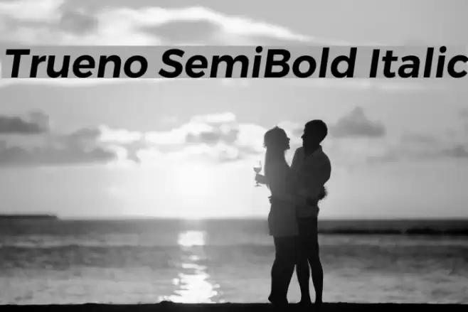 Trueno SemiBold Italic Font examples