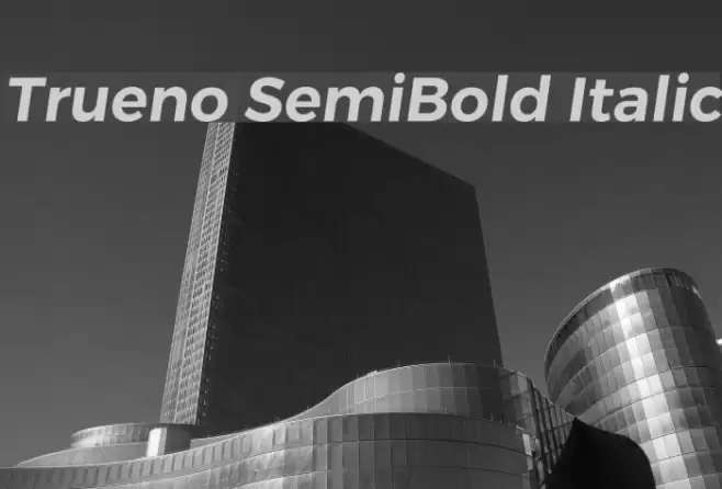Trueno SemiBold Italic Font examples