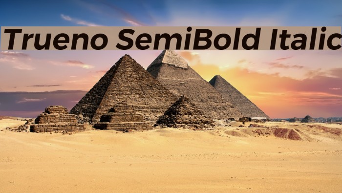 Trueno SemiBold Italic Font examples