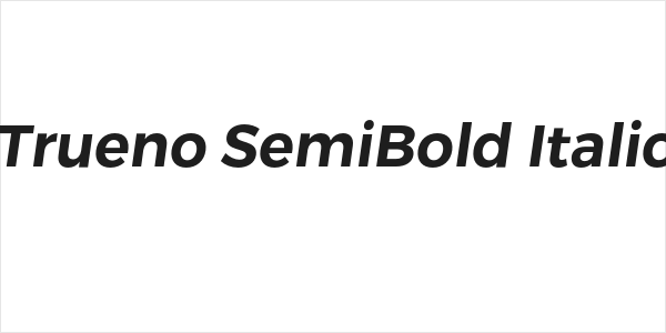 Trueno SemiBold Italic Logo