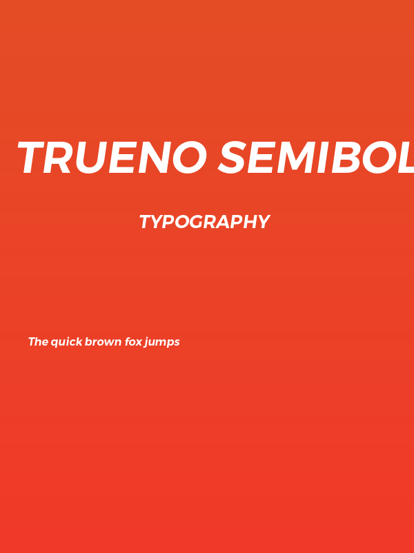 Trueno SemiBold Italic Poster
