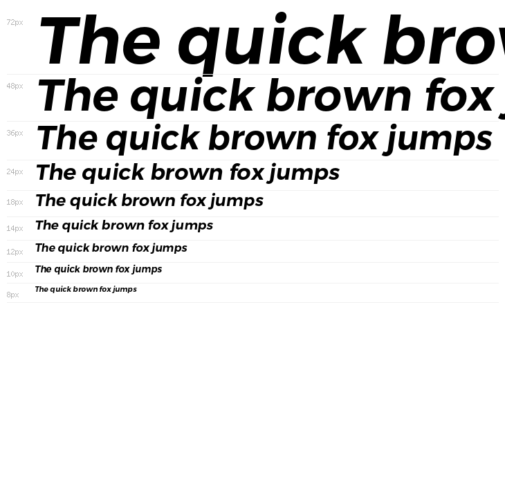 Trueno SemiBold Italic Waterfall