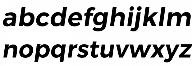 Trueno SemiBold Italic फ़ॉन्ट लोअरकेस