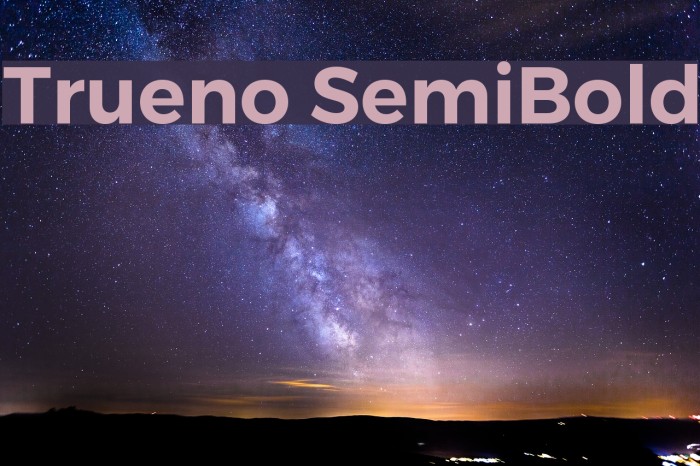 Trueno SemiBold Schriftart examples