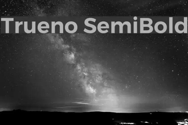 Trueno SemiBold Schriftart examples