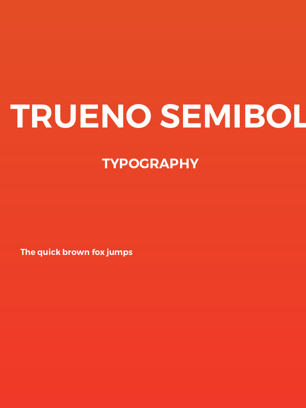 Trueno SemiBold Poster