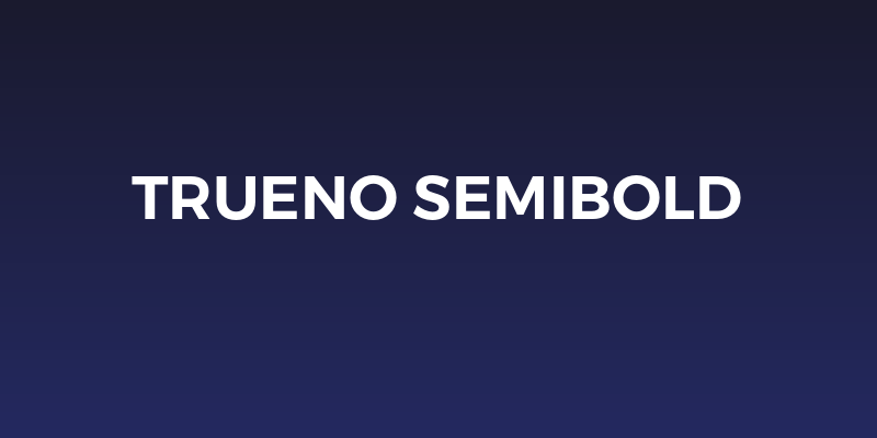 Trueno SemiBold Social Header