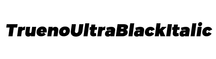 Trueno UltraBlack Italic Font