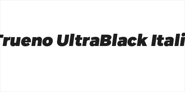 Trueno UltraBlack Italic Logo