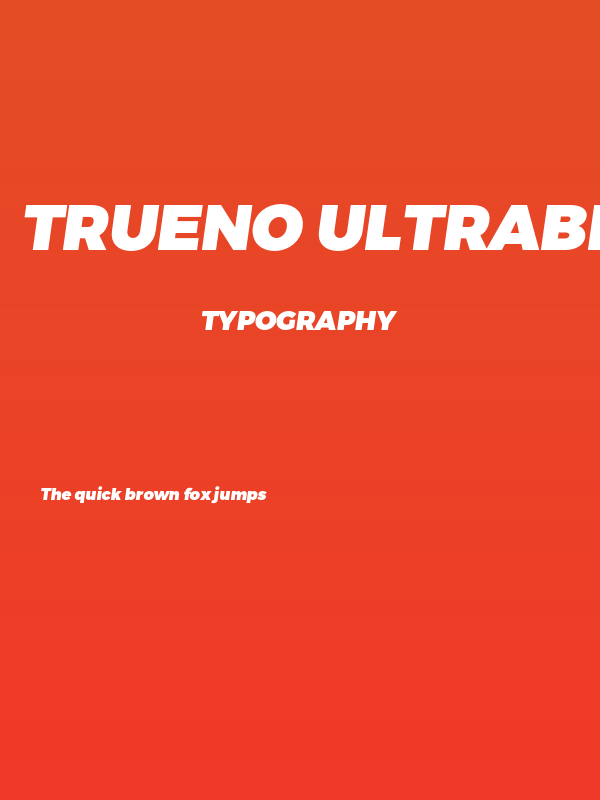 Trueno UltraBlack Italic Poster