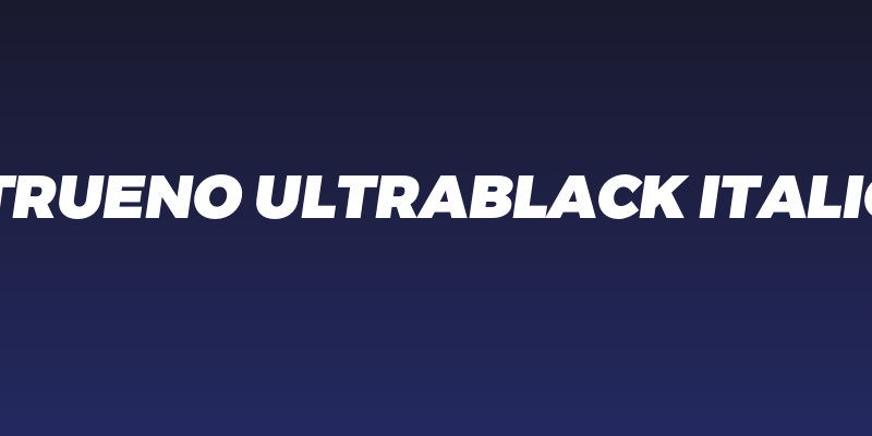 Trueno UltraBlack Italic Social Header