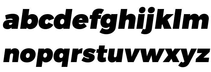 Trueno UltraBlack Italic Font Litere mici