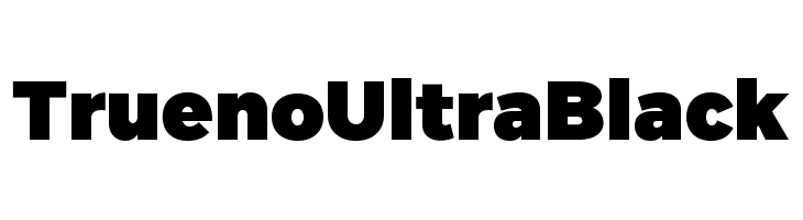 Trueno UltraBlack Font