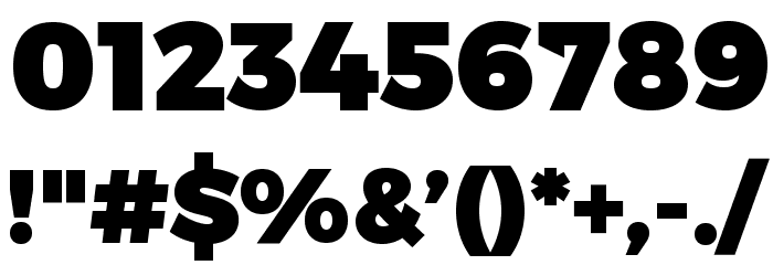 Trueno UltraBlack Font OTHER CHARS