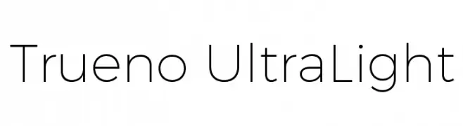 Trueno UltraLight  Frei Schriftart Herunterladen