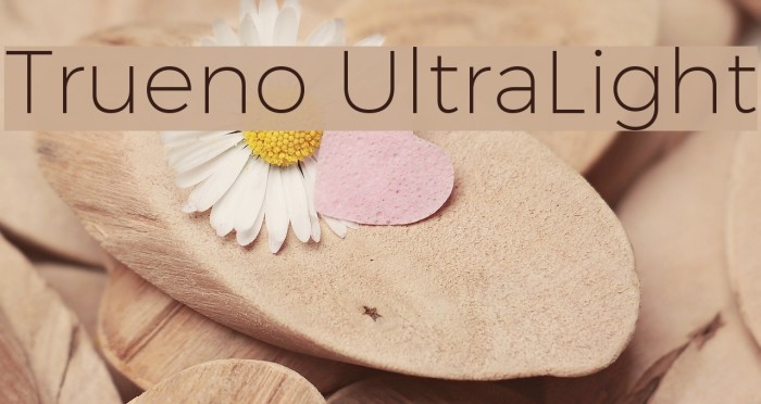 Trueno UltraLight Font examples