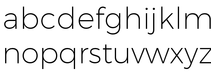 Trueno UltraLight Font LOWERCASE
