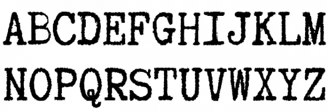 Truetypewriter PolyglOTT Caratteri MAIUSCOLE