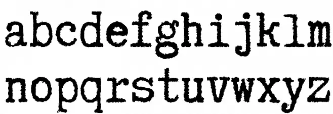 Truetypewriter PolyglOTT Шрифта строчной