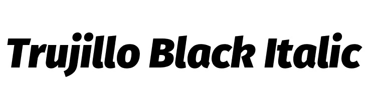 Trujillo Black Italic  baixar fontes gratis