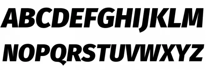 Trujillo Black Italic フォント 大文字