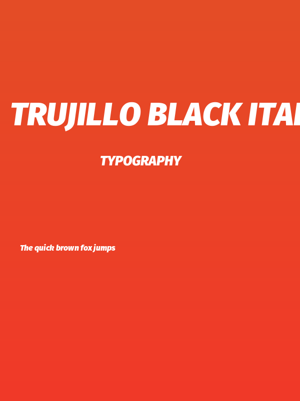 Trujillo Black Italic Poster
