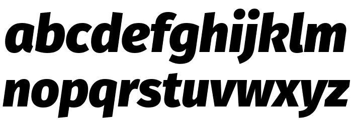 Trujillo Black Italic Font LOWERCASE