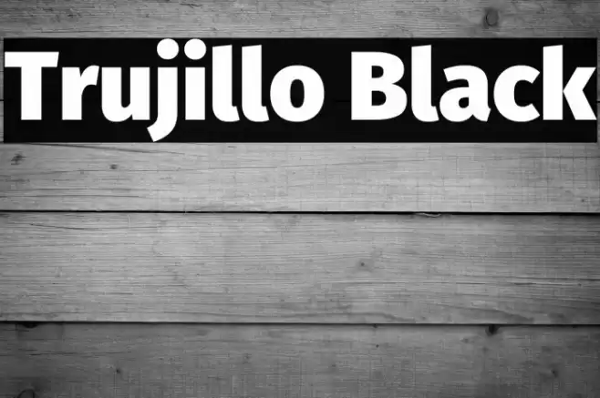 Trujillo Black Font examples
