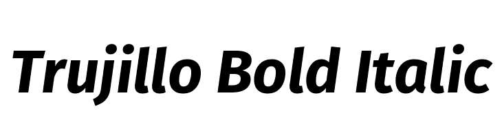 Trujillo Bold Italic  नि: शुल्क फ़ॉन्ट्स डाउनलोड