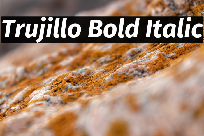 Trujillo Bold Italic Example 2