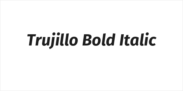 Trujillo Bold Italic Logo