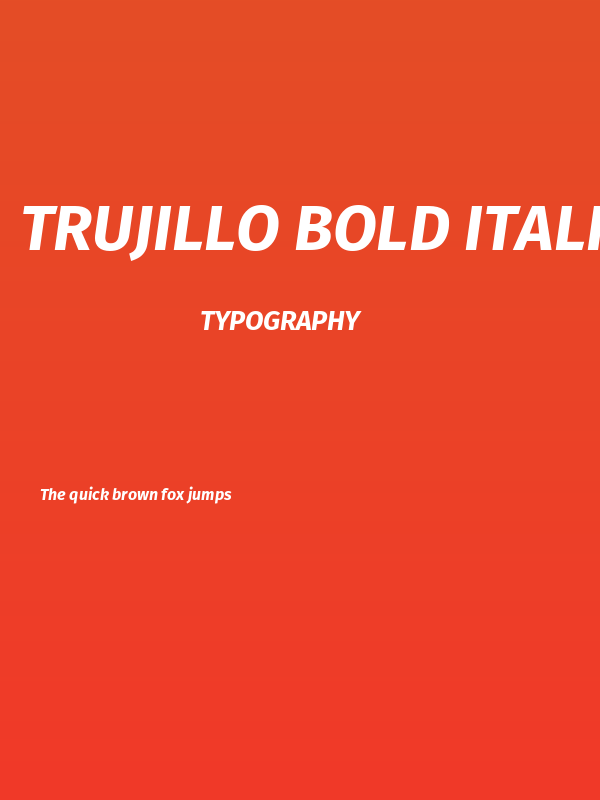 Trujillo Bold Italic Poster