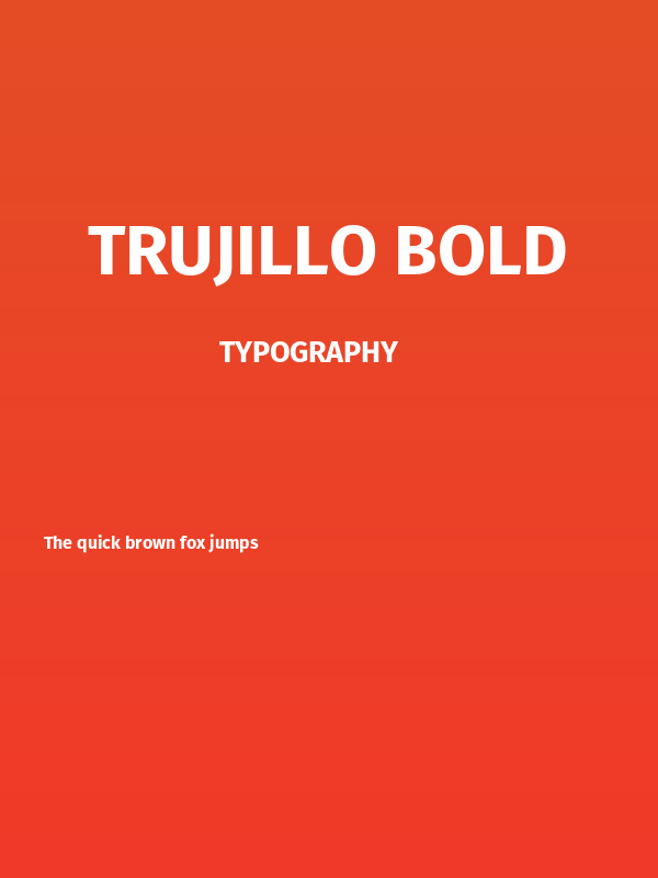 Trujillo Bold Poster