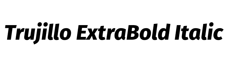 Trujillo ExtraBold Italic  フリーフォントのダウンロード