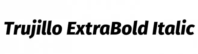 Trujillo ExtraBold Italic  font caratteri gratis