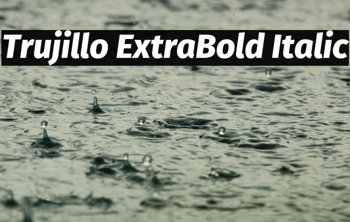 Trujillo ExtraBold Italic Example 2