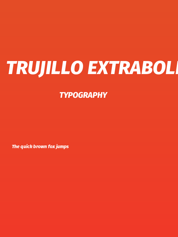 Trujillo ExtraBold Italic Poster