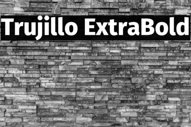 Trujillo ExtraBold Font examples