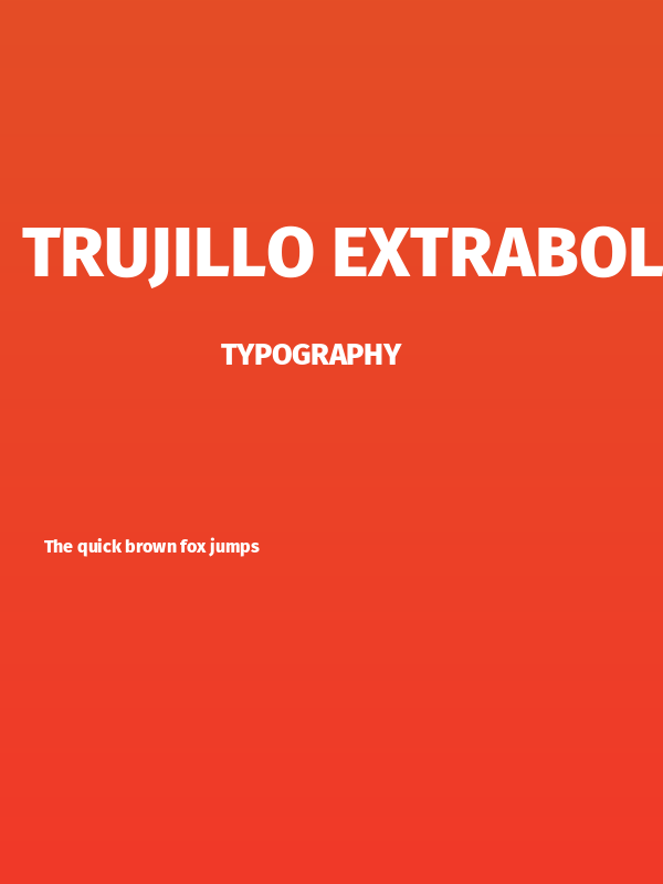 Trujillo ExtraBold Poster