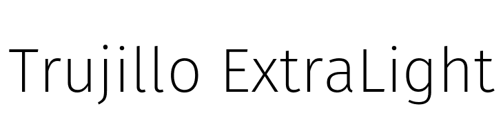 Trujillo ExtraLight  Скачать бесплатные шрифты