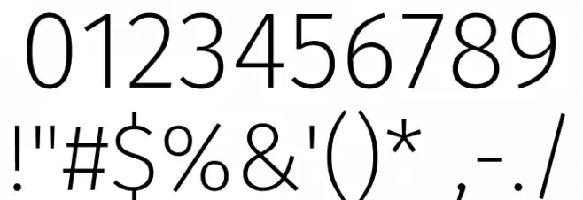 Trujillo ExtraLight Font OTHER CHARS
