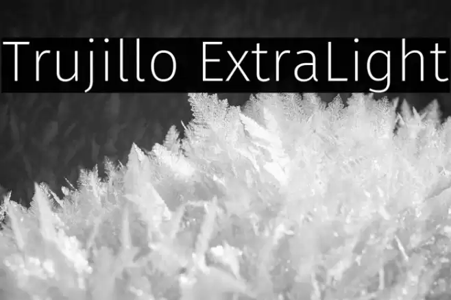 Trujillo ExtraLight Font examples