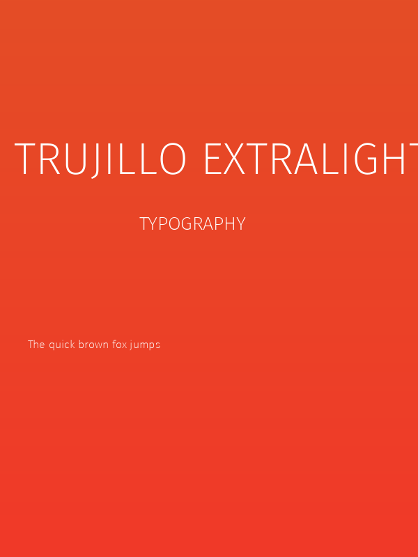 Trujillo ExtraLight Poster