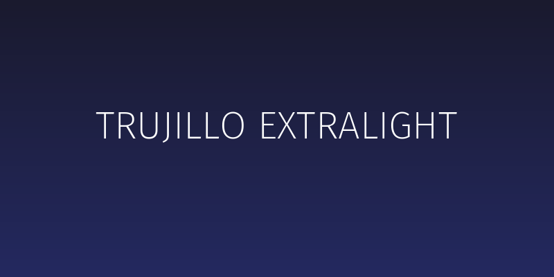 Trujillo ExtraLight Social Header