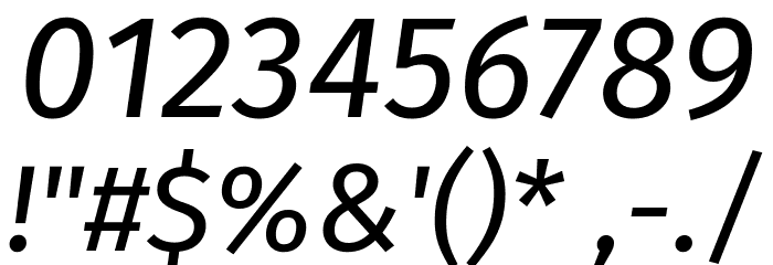 Trujillo Italic Font OTHER CHARS