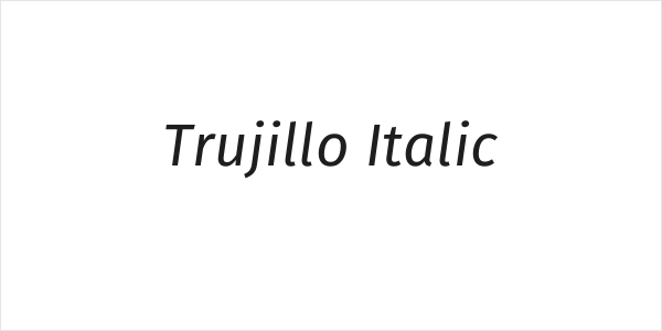 Trujillo Italic Logo