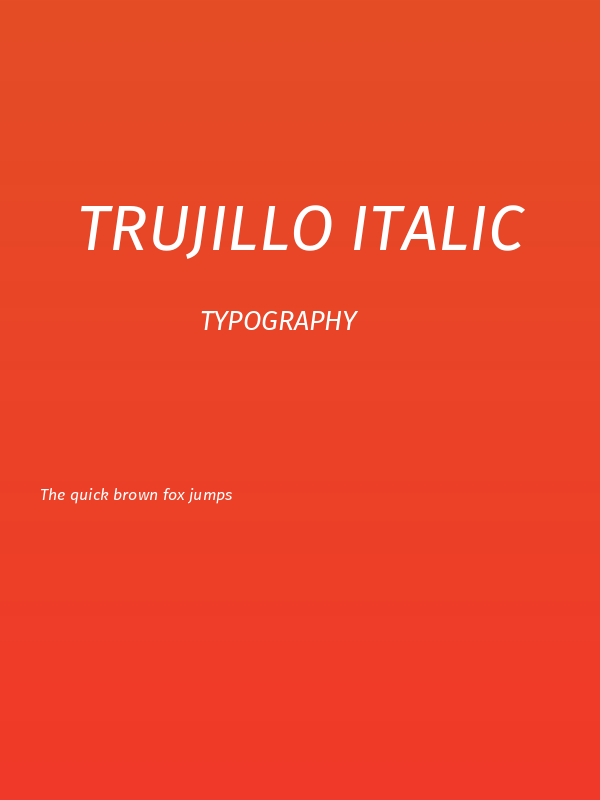 Trujillo Italic Poster