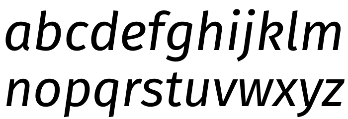 Trujillo Italic Font LOWERCASE