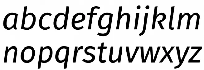 Trujillo Italic फ़ॉन्ट लोअरकेस