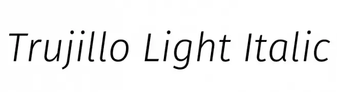 Trujillo Light Italic  font caratteri gratis